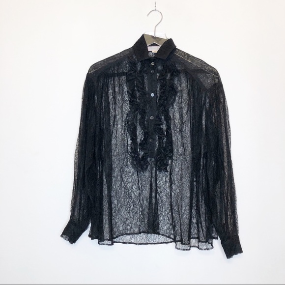 Chantal Thomass Tops - Chantal Thomass Vintage Lace Blouse Button Front